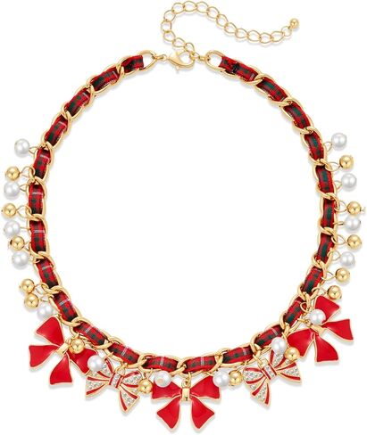 TENTMENTISE Christmas Necklace for Women,Christmas Gift for Her,Holiday Statement Jewelry for Christmas Party, Unique Xmas Gift for Her in Saudi Arabia