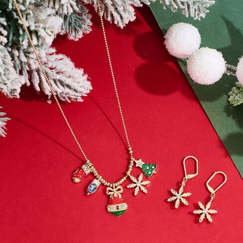 TENTMENTISE Christmas Necklace for Women,Christmas Gift for Her,Holiday Statement Jewelry for Christmas Party, Unique Xmas Gift for Her in Saudi Arabia