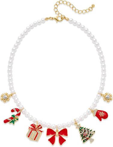 TENTMENTISE Christmas Necklace for Women,Christmas Gift for Her,Holiday Statement Jewelry for Christmas Party, Unique Xmas Gift for Her in Saudi Arabia