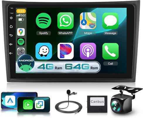2G+64G Android 13 Car Stereo for Volvo XC90 2004-2013 with DSP/Wireless Carplay/Android Auto, Sellrich 10 inch Touch Screen Radio with GPS WiFi Bluetooth FM/RDS Mirrorlink Backup Camera in Kuwait