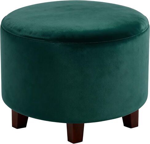 uxcell Velvet Round Footstool Slipcover, Stretch Foot Stool Protector Covers Plush Furniture Protector Cover with Elastic Bottom for Footstool Living Room Bedroom(X-Large, Dark Brown) in Saudi Arabia