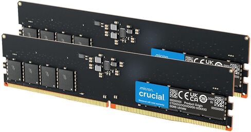 Crucial 64GB DDR5 RAM, 5600MHz (or 5200MHz or 4800MHz) Desktop Memory Kit, UDIMM 288-Pin, Compatible with 13th Gen Intel Core and AMD Ryzen 7000 - CT2K32G56C46U5 in Kuwait