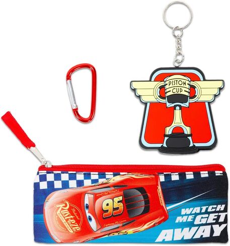 Disney Cars Backpack with Lunch Box Set - Bundle with 16'' Lightning McQueen and Jackson Storm School Bag, Lunch Bag, Water Bottle, Stickers, More | Disney Cars Backpack for Kids in Saudi Arabia
