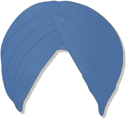 Solid Plain Cotton Punjabi Sikh Pagri Cap Bandhani Dastar Turban for Mens & Boy (Blue, 3 Meter) in Saudi Arabia