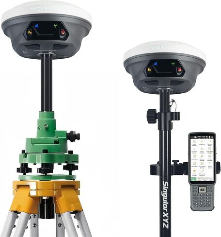 E1 Pro RTK GNSS Surveying Equipment, GNSS RTK GPS with IMU Rover Receiver, GPS RTK with Larger HD Color Screen and Handheld Collector, 1cm Accuracy, 60° Tilt Survey, 15km UHF Range in Saudi Arabia