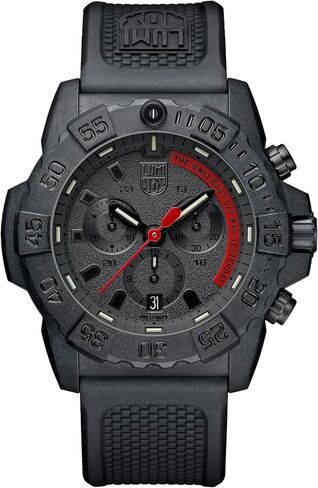 Luminox - Navy Seal Chronograph X3.CE81.EY - ساعة غوص للرجال - ساعات للرجال - 45 ملم - كوارتز سويسرية - مقاومة للماء حتى عمق 200 متر - كريستال معدني مقوى - علبة كاربونوكس - مرئية دائمًا - صناعة سويسرية in Saudi Arabia
