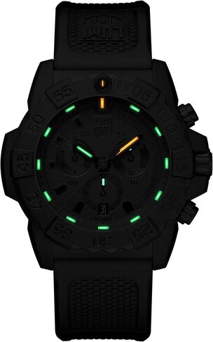 Luminox - Navy Seal Chronograph X3.CE81.EY - ساعة غوص للرجال - ساعات للرجال - 45 ملم - كوارتز سويسرية - مقاومة للماء حتى عمق 200 متر - كريستال معدني مقوى - علبة كاربونوكس - مرئية دائمًا - صناعة سويسرية in Saudi Arabia