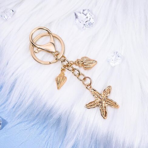 MOEXUKO حقيبة Charms لحقائب اليد محفظة اكسسوارات لطيف الشاطئ المفاتيح هدايا الشاطئ للنساء محفظة صدف المفاتيح Charms in Saudi Arabia