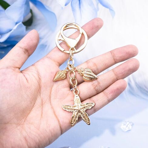 MOEXUKO حقيبة Charms لحقائب اليد محفظة اكسسوارات لطيف الشاطئ المفاتيح هدايا الشاطئ للنساء محفظة صدف المفاتيح Charms in Saudi Arabia