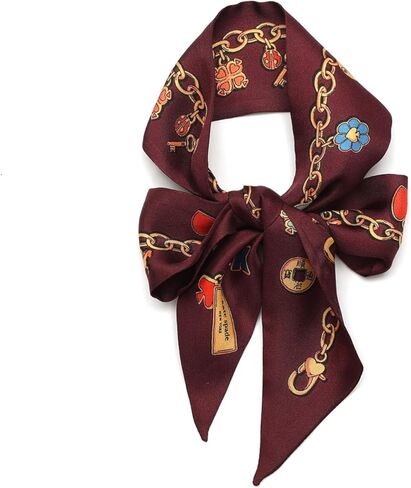 Kate Spade Womens Lucky Charm Silk Skinny Scarf, Stylish & Lightweight Accessory in Kuwait