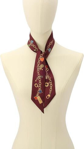 Kate Spade Womens Lucky Charm Silk Skinny Scarf, Stylish & Lightweight Accessory in Kuwait