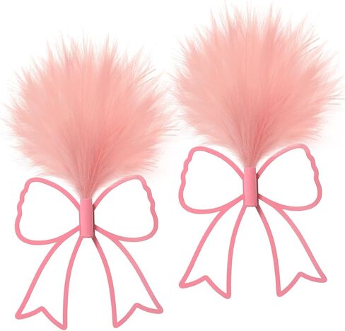 Zzbakress 2 Pcs Boho Pink Bow Wall Decor with Artificial Pampas Metal Wall Art Hanging Decor for Girls Room Nursery Living Room Bathroom Coquette Preppy Home Decor (Bow, Pink, Medium) in Saudi Arabia
