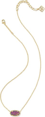 Kendra Scott Elisa Pendant Necklace, Dark Lavender Lab Grown Opal, 14k Gold-Plated Brass, Fashion Jewelry for Women in Saudi Arabia