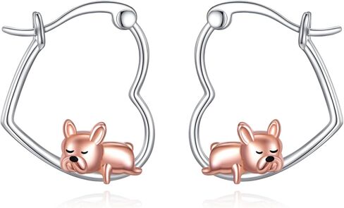 HKPATOP Animal Earrings Sterling Silver Heart Hoop Earrings Gifts for Women in Kuwait