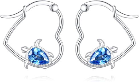 HKPATOP Animal Earrings Sterling Silver Heart Hoop Earrings Gifts for Women in Kuwait