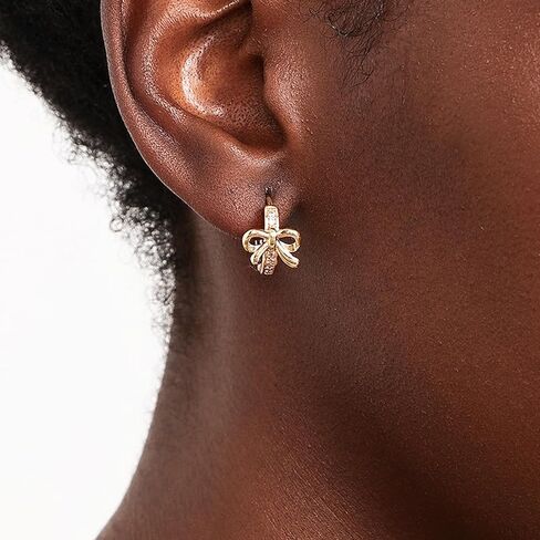 Bow Hoop Earrings for Women Trendy Bow Drop Dangle Earrings Trendy Jewelry for Wedding Party in Saudi Arabia
