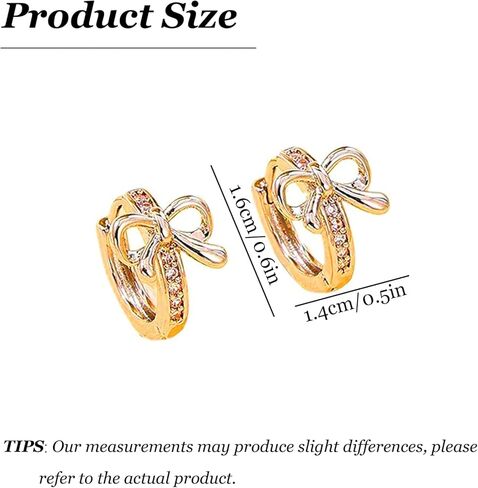 Bow Hoop Earrings for Women Trendy Bow Drop Dangle Earrings Trendy Jewelry for Wedding Party in Saudi Arabia