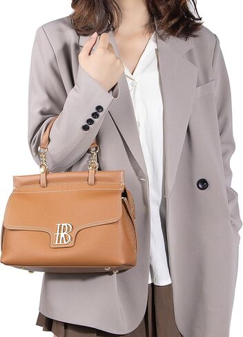 Royal Bagger Genuine Cow Leather Shoulder Crossbody Bag for Women, Large Capacity Top Handle Handbag Stylish Daily Purse 3248 in Saudi Arabia