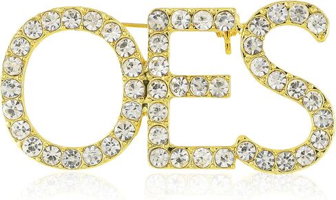 Order of The Eastern Star OES Sparkling Crystal Brooch in Saudi Arabia