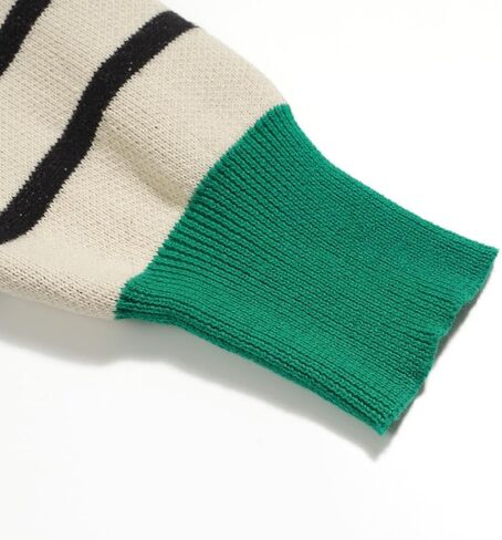 سترات OXKNIT نسائية بأكمام طويلة، ستينيات القرن العشرين بنمط الطيور السوداء الرجعية باللون البيج بياقة دائرية بلوفر محبوك in Kuwait