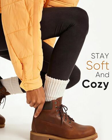 HONGTEYA Slouchy Crew Socks for Women Cozy Cotton Cushioned Boot Athletic Slouch Mid Calf Size 5-11 in Saudi Arabia