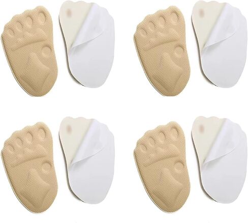 Ball of Foot Cushions, Forefoot Pads Stop Feet Sliding Forward, Women Metatarsal Pads, Non-Slip Weight Shifting Insoles Inserts for High Heel Shoes, Metatarsalgia Pain Relief (Khaki, 4 Pairs) in Saudi Arabia
