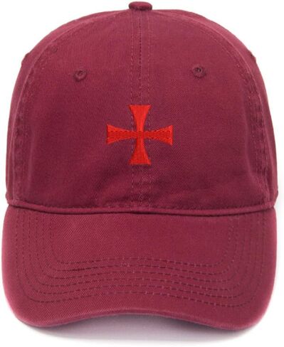 قبعة بيسبول رجالي من Knights Templar Cross مطرزة من القطن المغسول in Kuwait