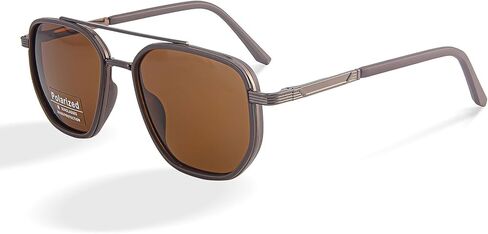 نظارة شمسية مستقطبة من GOECI، نظارات شمسية كلاسيكية للرجال بإطار كامل للحماية من الشمس للقيادة والصيد بالأشعة فوق البنفسجية 400 للجنسين in Kuwait