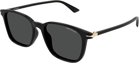 Montblanc MB 0338S 001 Black Plastic Square Sunglasses Grey Lens in Saudi Arabia