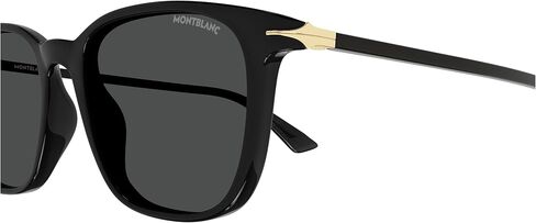 Montblanc MB 0338S 001 Black Plastic Square Sunglasses Grey Lens in Saudi Arabia