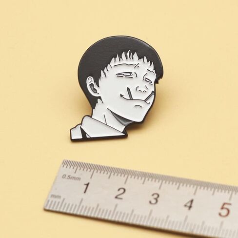 Junji Ito Souichi Tsujii Japanese Horror Manga Tomie Uzumaki 1.4" Enamel Pin Badge in Saudi Arabia