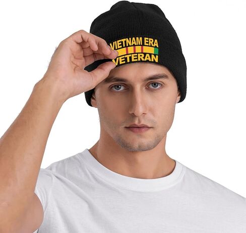 US Army Vietnam Era Veteran Knitted Hat Winter Warm Beanie Cap Chunky Cuffed Knit Hats in Saudi Arabia