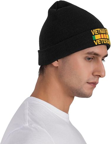 US Army Vietnam Era Veteran Knitted Hat Winter Warm Beanie Cap Chunky Cuffed Knit Hats in Saudi Arabia