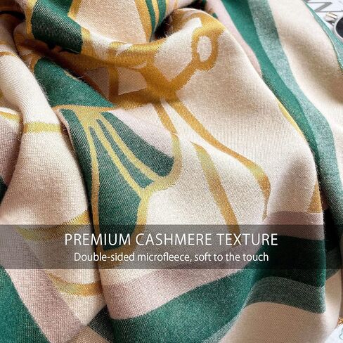 LumiSyne Winter Scarf Cashmere Shawl For Women Color Splicing Animal Pattern Fringed Warm Pashmina Soft Wool Thickened Wrap in Saudi Arabia