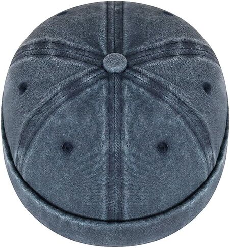 Street Hat Cotton Brimless Hip Hop Hats Hip Hop Landlord Hat Men(Black) in Saudi Arabia