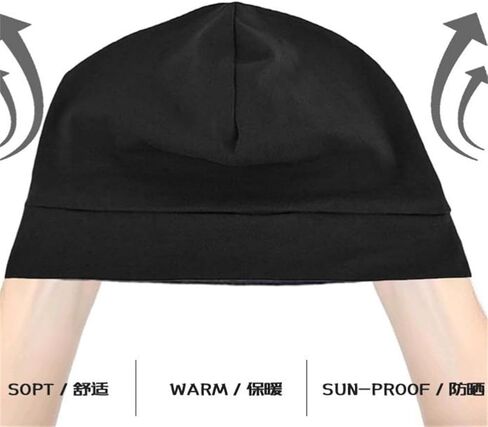 2-Pack Sleep Hat Cotton Beanie Caps Headshion Cotton Skull Caps for Men Women Lightweight Hair Protection Bed Cap Home Travel in Saudi Arabia