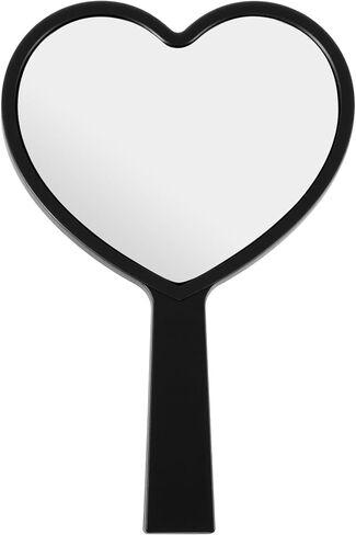 Heart Shaped Handheld Mirror Handheld Eyelash Mirror Cute Small Hand Mirror for Women Portable Heart Mirrors Handheld Drop-Resistant Travel Cosmetic Lash Mirrors for Girls Birthday Travel(Pink) in Saudi Arabia