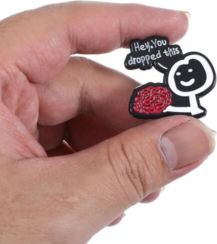 Mabor 2Pcs Enamel Pin, Hey, You Dropped This, Anime Personalized Pins for Backpacks Lapel, Funny Brooches for Lanyard Bags Hats Caps Clothes Vest Jackets in Saudi Arabia