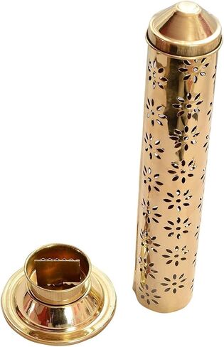 حامل Odishabazaar Safety Agarbatti نحاسي ذهبي 26 × 7.6 × 5.2 سم in Saudi Arabia