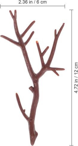 SEWACC 10Pcs Mini Artificial Antler Tree Branches, 12cm DIY Snowman Arms Branches, Plastic Decorative Plant Twigs for Crafts in Saudi Arabia