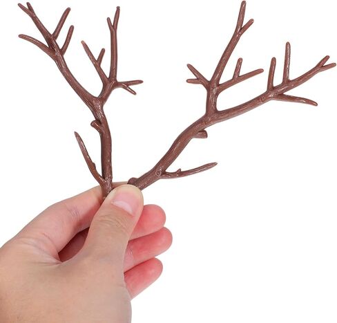SEWACC 10Pcs Mini Artificial Antler Tree Branches, 12cm DIY Snowman Arms Branches, Plastic Decorative Plant Twigs for Crafts in Saudi Arabia