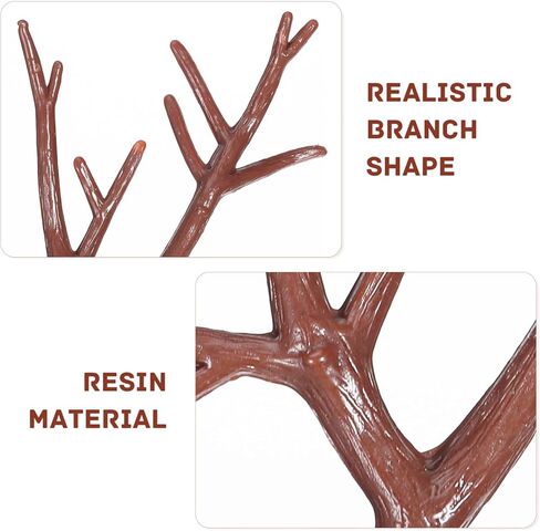 SEWACC 10Pcs Mini Artificial Antler Tree Branches, 12cm DIY Snowman Arms Branches, Plastic Decorative Plant Twigs for Crafts in Saudi Arabia