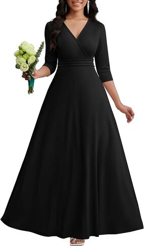 فستان Clocor Maxi للنساء الصيفي الطويل لبس خط رسمي v in Kuwait