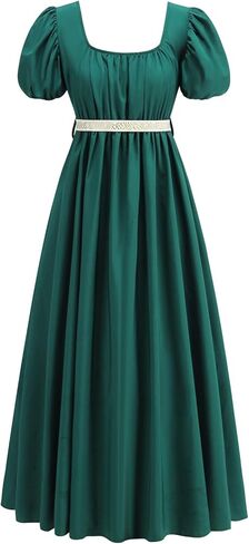GRAJTCIN Regency Dresses for Women Renaissance Victorian Dress Ball Gown Empire Waist Gown with Embroidered Sash in Saudi Arabia