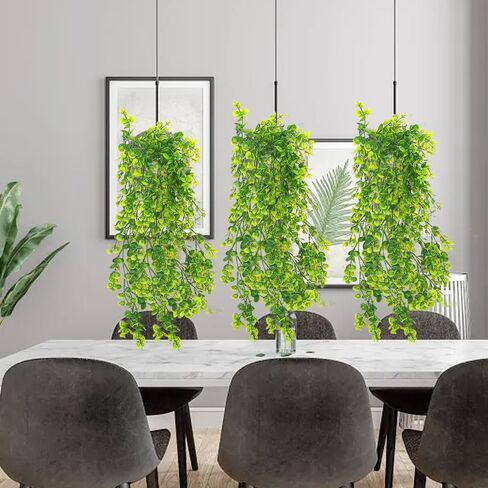 2PCS 78cm Artificial Eucalyptus Rattan Green Fake Plant Ivy DIY for Indoor Outdoor Wall House Weddings Patios Porches Decor in Saudi Arabia