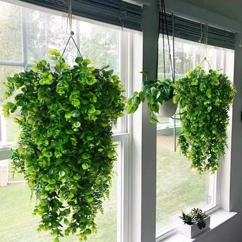 2PCS 78cm Artificial Eucalyptus Rattan Green Fake Plant Ivy DIY for Indoor Outdoor Wall House Weddings Patios Porches Decor in Saudi Arabia