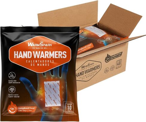 Hand Warmers Bulk - 240 Paris - Long-Lasting Up to 12 Hours for Warm Body, Safe Portable Hand Warmers for Hand & Foot, Heater for Camping, Fishing (6 Boxs) in Saudi Arabia