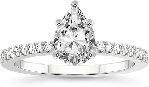 خاتم ألماس من شركة DIAMONDS Lab Grown للنساء معتمد من IGI | 1-5 قيراط جيا سيكريت هالة مزدوجة خاتم الخلود | ذهب أبيض أو أصفر أو وردي عيار 14 أو 18 قيراط | جودة FG-VS in Kuwait