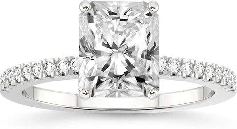 خاتم ألماس من شركة DIAMONDS Lab Grown للنساء معتمد من IGI | 1-5 قيراط جيا سيكريت هالة مزدوجة خاتم الخلود | ذهب أبيض أو أصفر أو وردي عيار 14 أو 18 قيراط | جودة FG-VS in Kuwait