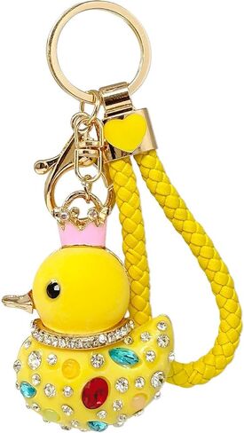 allydrew Glamorous Crystal Rhinestone Ducky Keychain, Pendant Bag Charm in Saudi Arabia